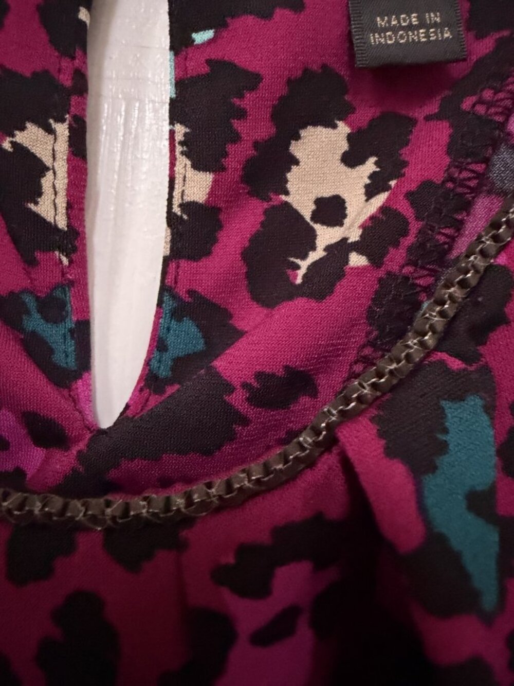 Worthington Size 2X Sleeveless Leopard Print Tank with Chain Detail - Picture 3 of 6